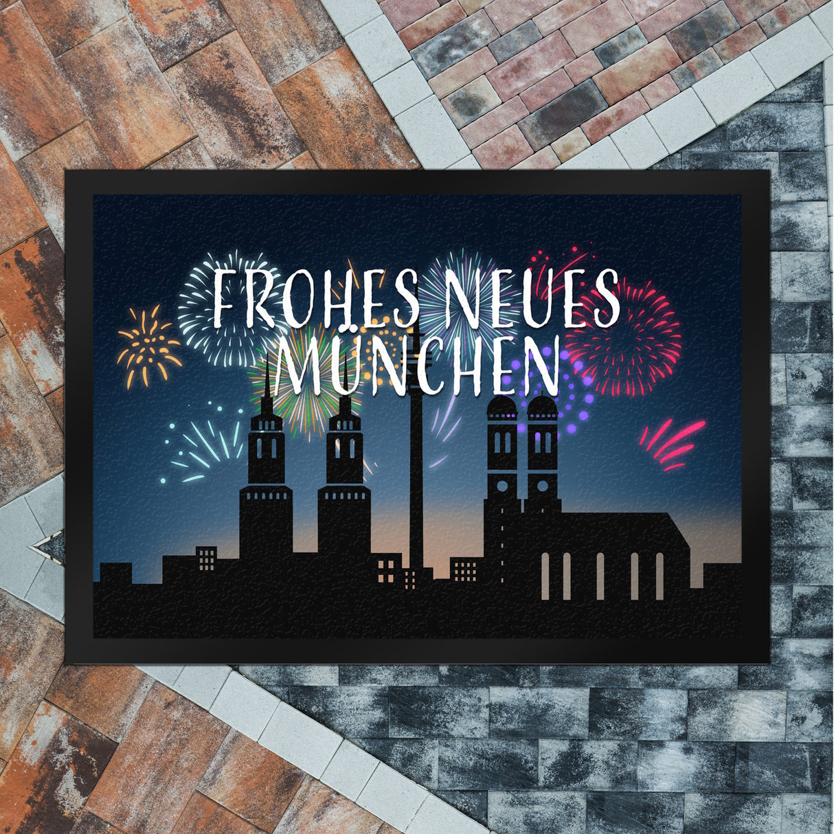 Frohes Neues München Fußmatte
