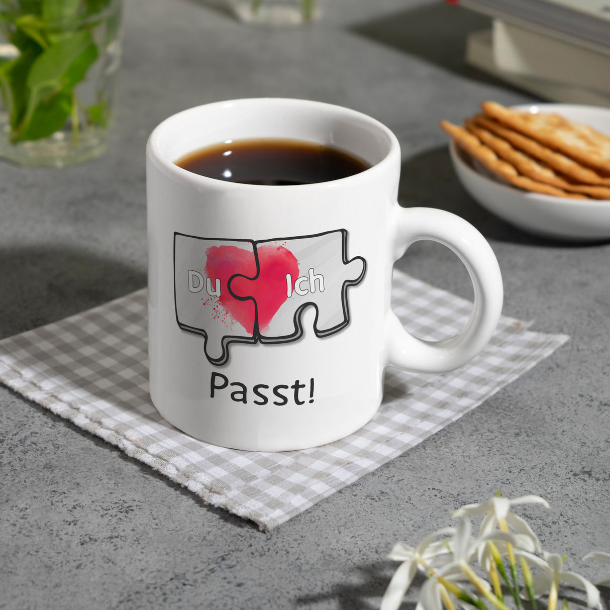 Du & Ich Passt Puzzleteile Kaffeebecher