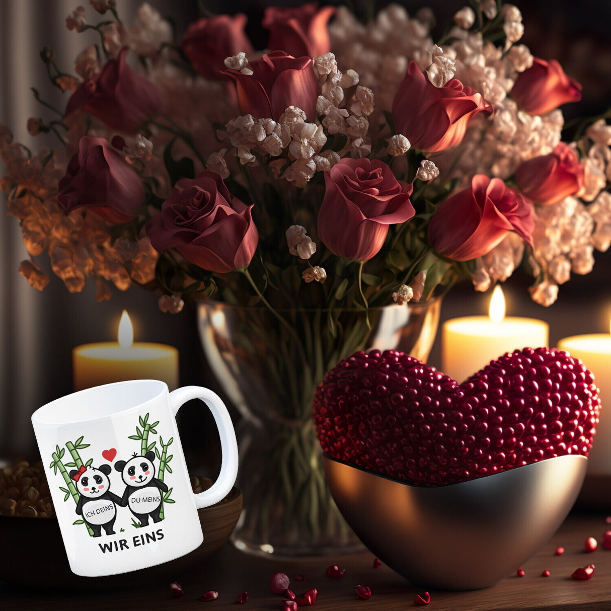 Ich Deins du meins Wir eins Pandabären Kaffeebecher