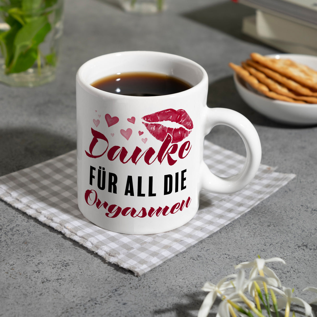 Danke für all die Orgasmen Kaffeebecher