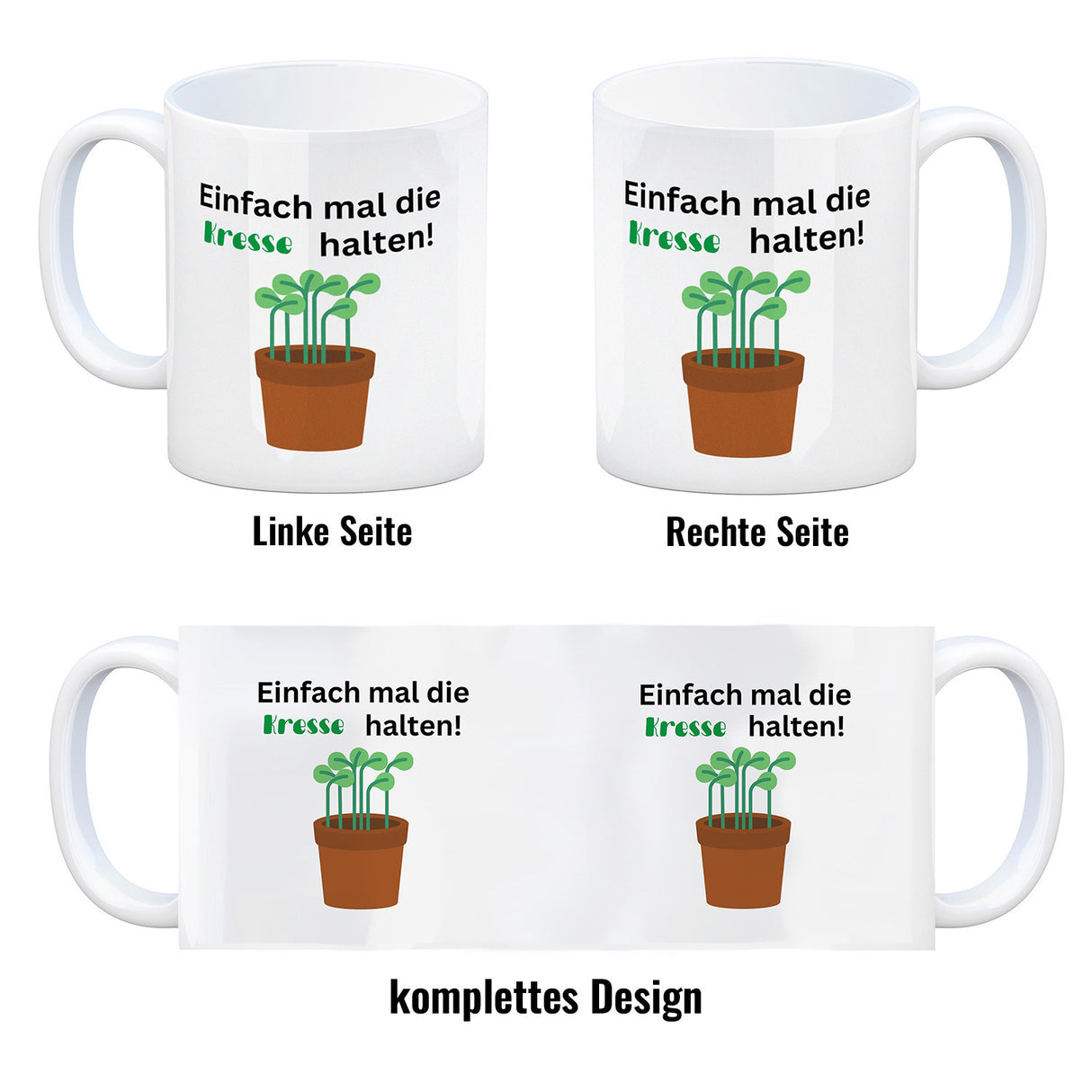 Einfach mal die Kresse halten Kaffeebecher