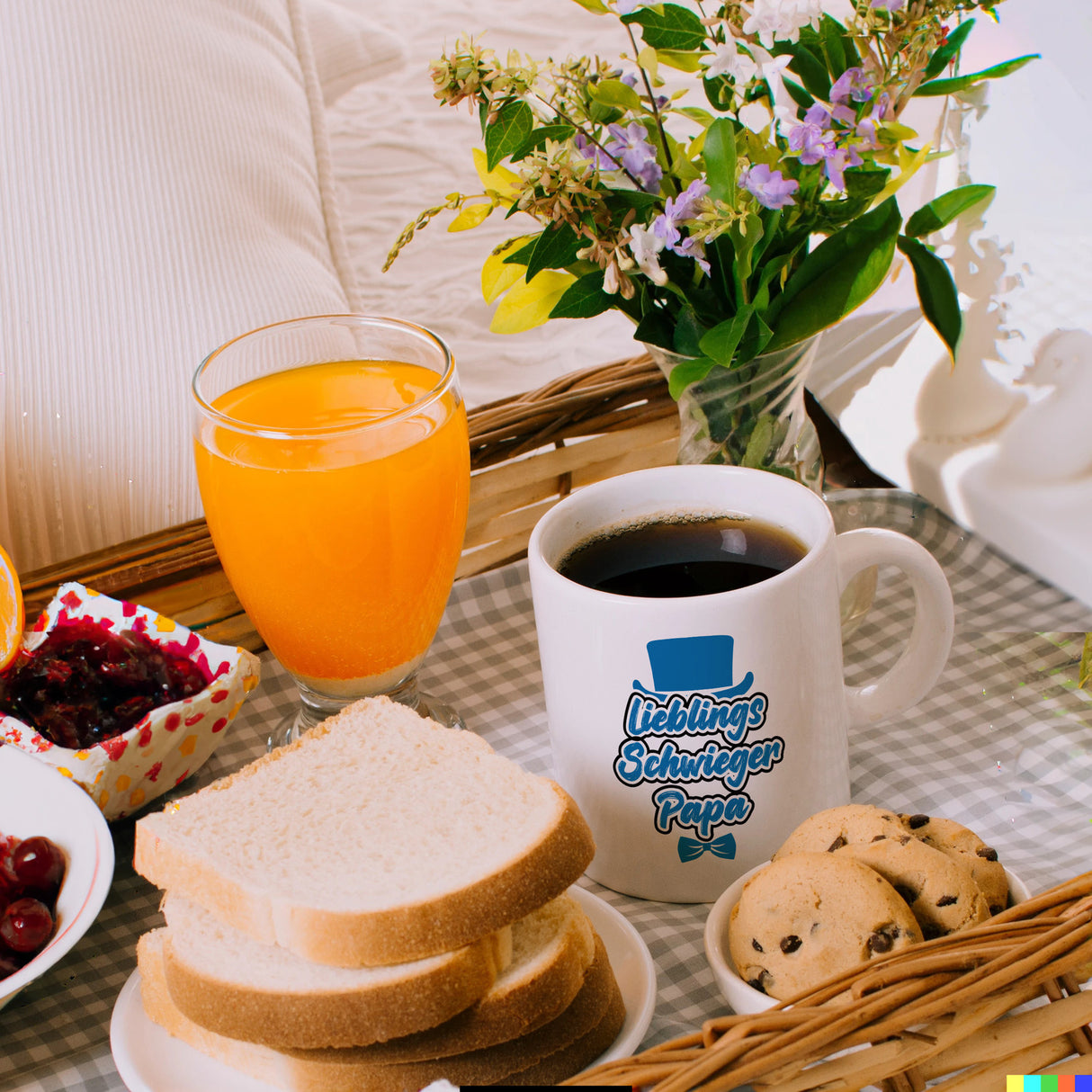 Lieblingsschwiegerpapa Kaffeebecher - Mit Zylinder und Fliege als Geburtstagsgeschenk