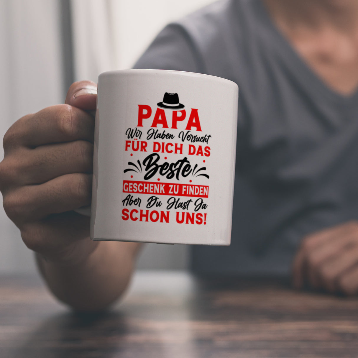 Papa wir haben versucht das beste Geschenk zu finden... Kaffeebecher