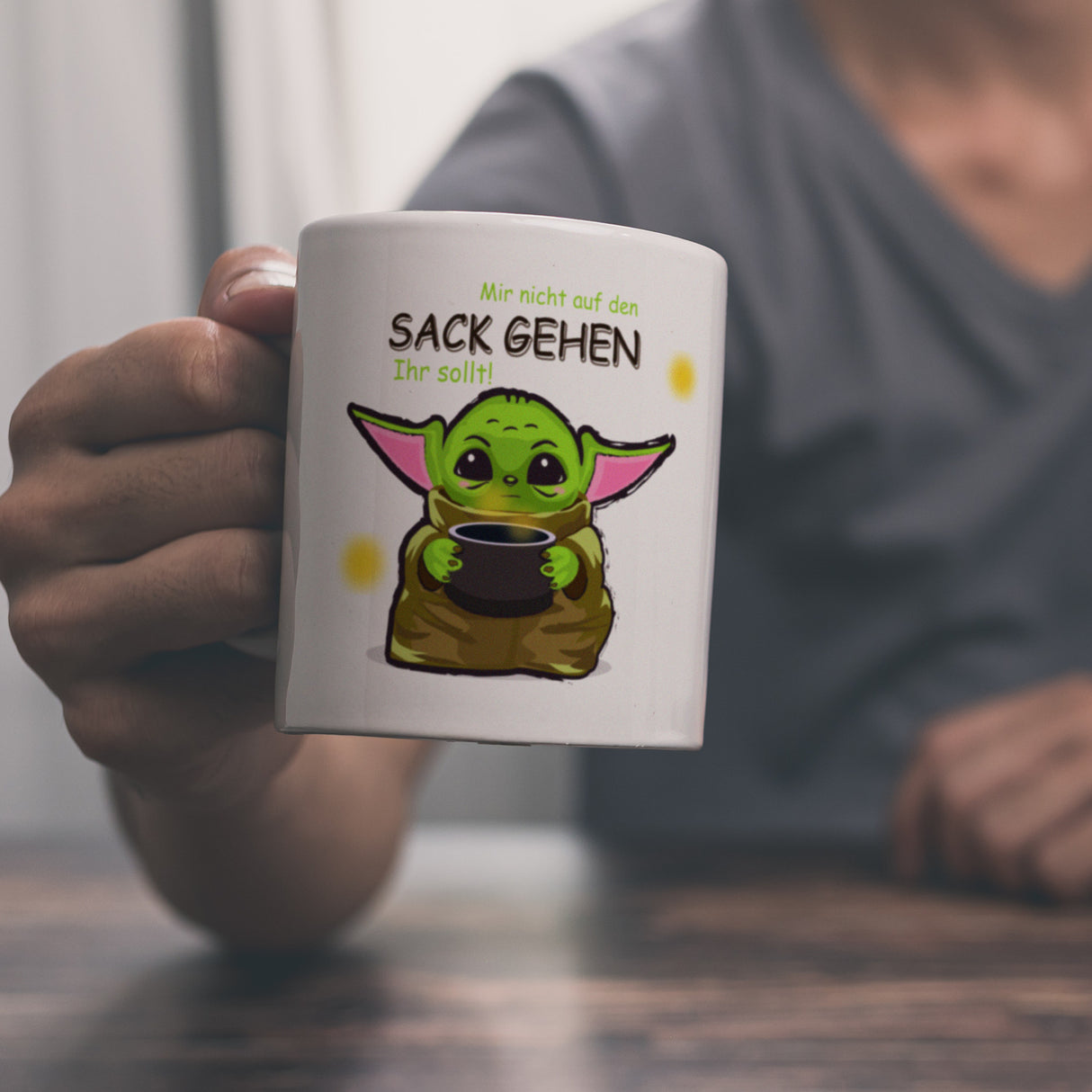 Science-Fiction Kaffeebecher mit Spruch nicht auf den Sack gehen ihr sollt