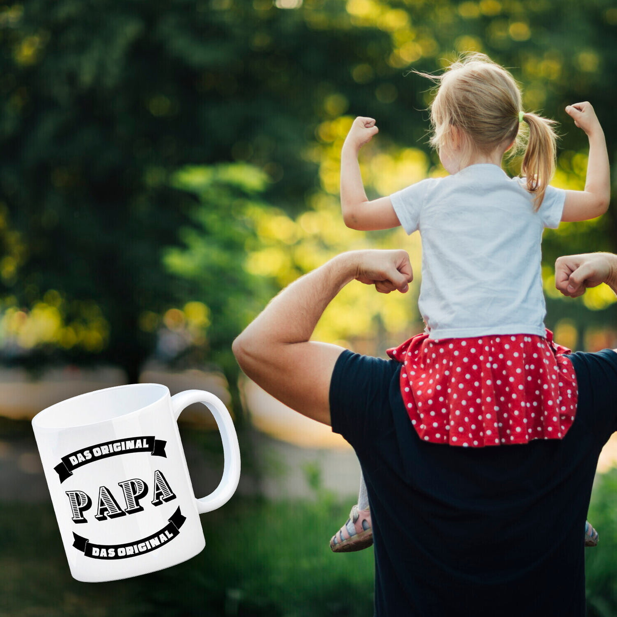 Papa Kaffeebecher mit Spruch Papa Das Original