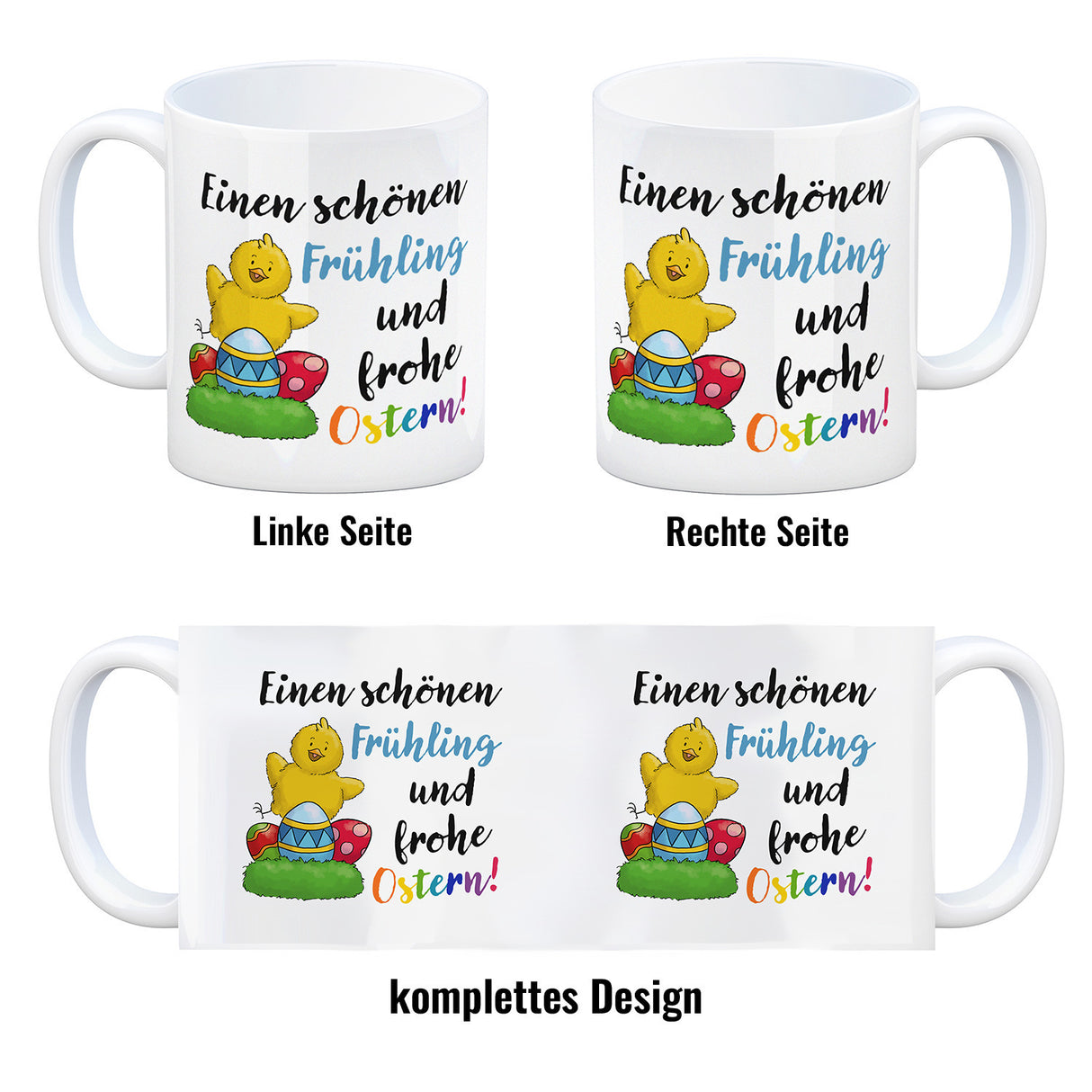 Schönen Frühling und frohe Ostern Kaffeebecher Küken