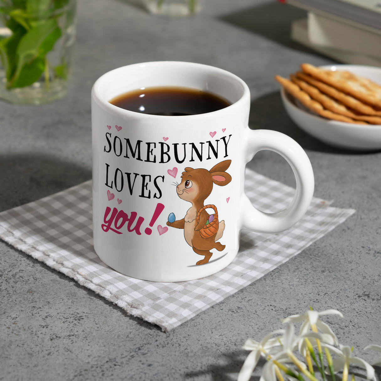 Somebunny loves you Kaffeebecher mit süßem Osterhasen