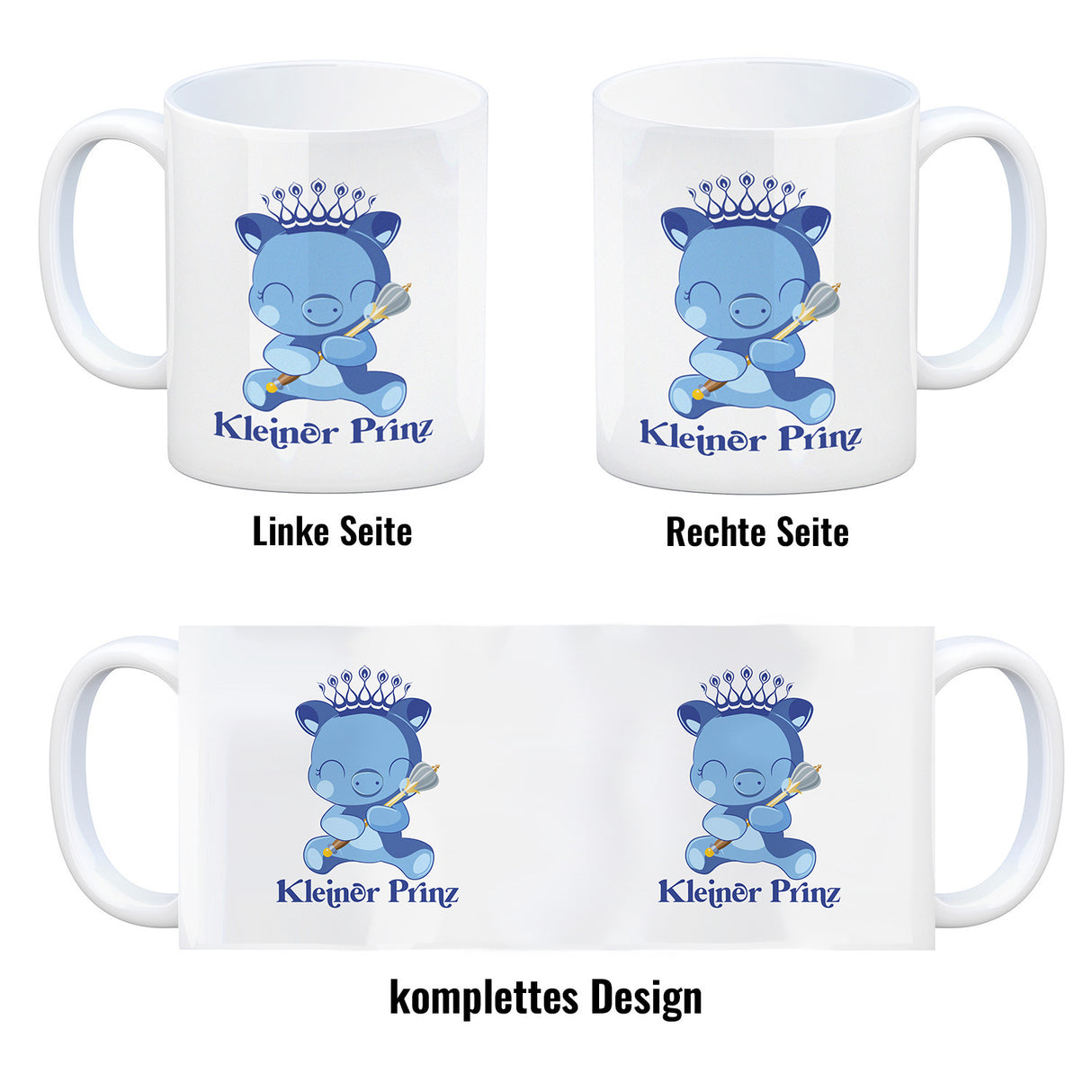 Kleiner Prinz Kaffeebecher mit niedlichem Schweinchen