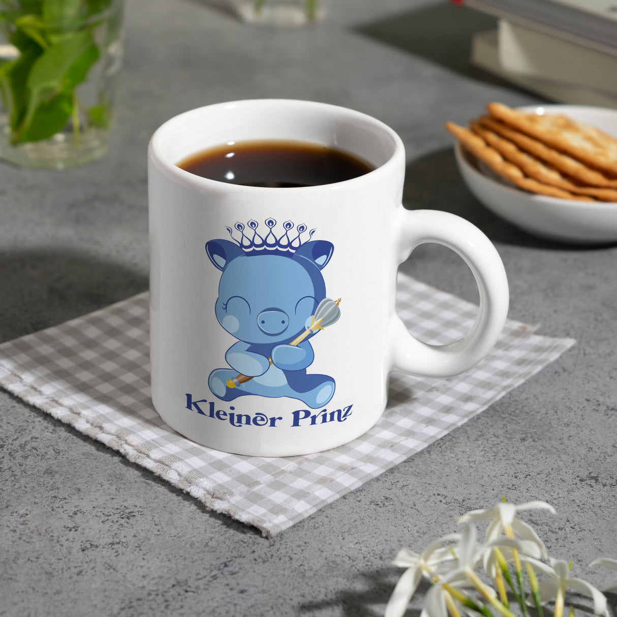 Kleiner Prinz Kaffeebecher mit niedlichem Schweinchen