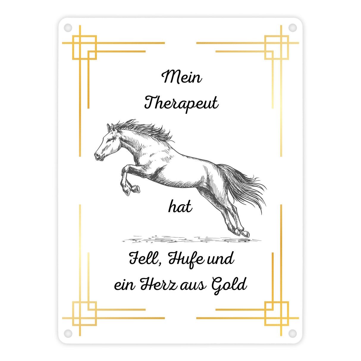 Pferd Metallschild in 15x20 cm ein dekoratives Blechschild für Tierliebhaber