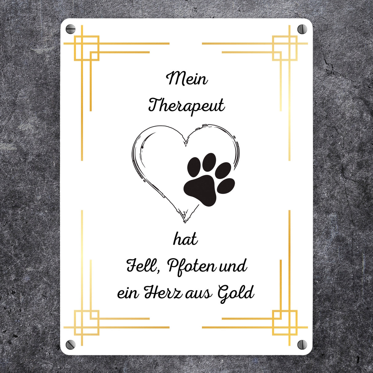 Hund Metallschild in 15x20 cm ein dekoratives Blechschild für Tierliebhaber