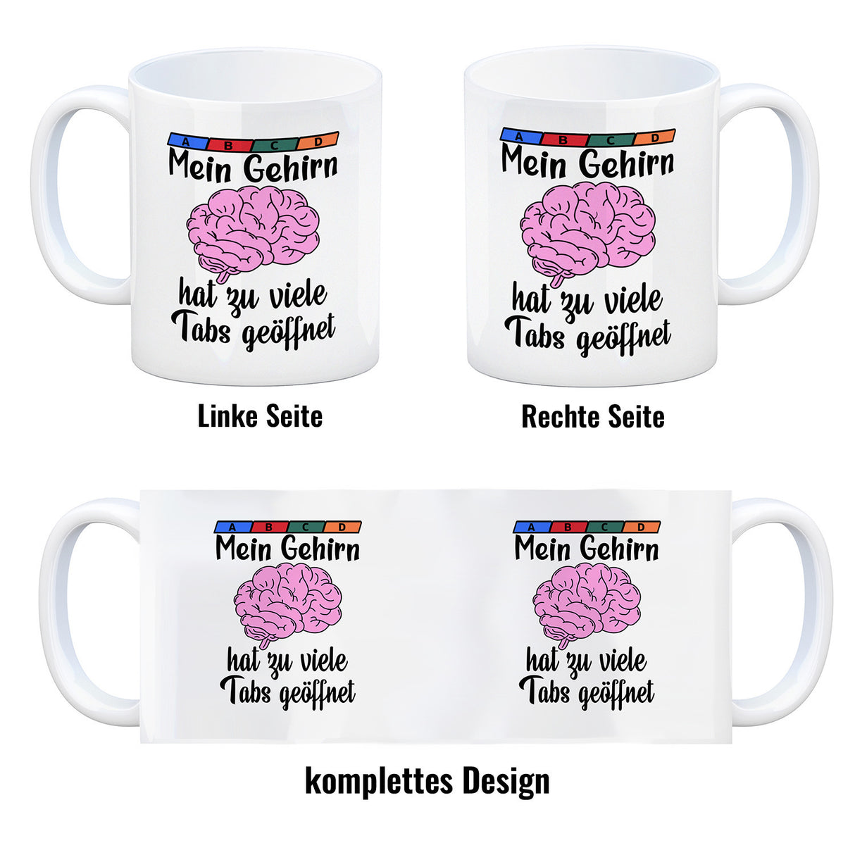 Überforderung Kaffeebecher mit Spruch