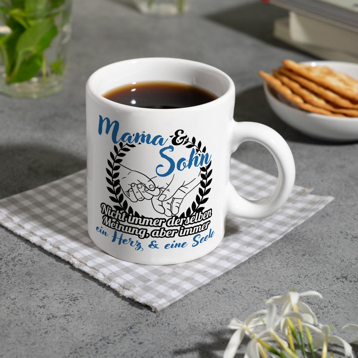 Mama und Sohn - ein Herz & eine Seele Kaffeebecher