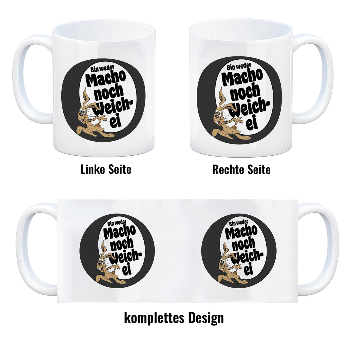 Weder Macho noch Weichei Kaffeebecher mit Osterhase