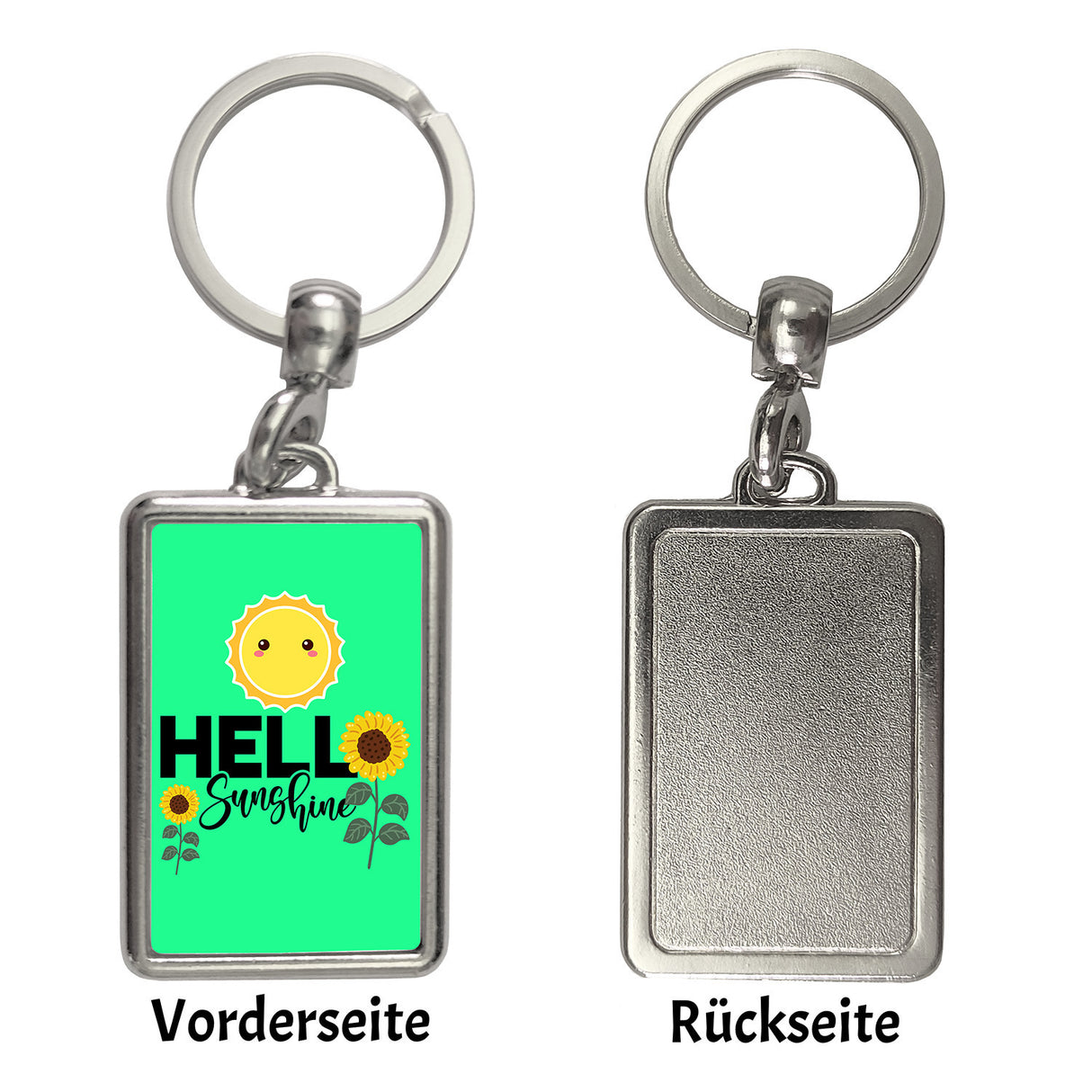Gute Laune Schlüsselanhänger mit Spruch Hello Sunshine
