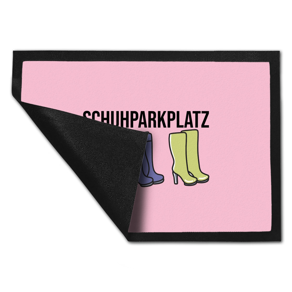 Schuhparkplatz Fußmatte in 35x50 cm in rosa mit Schuhmotiv für Frauen