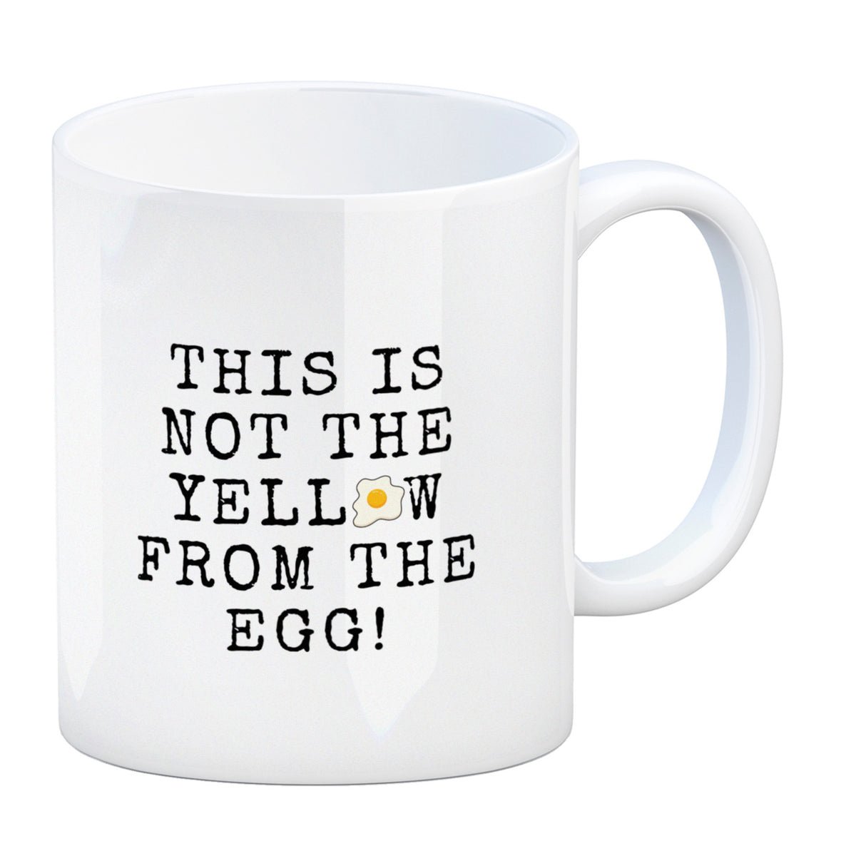 Denglisch Kaffeebecher mit Spruch - This is not the yellow from the egg
