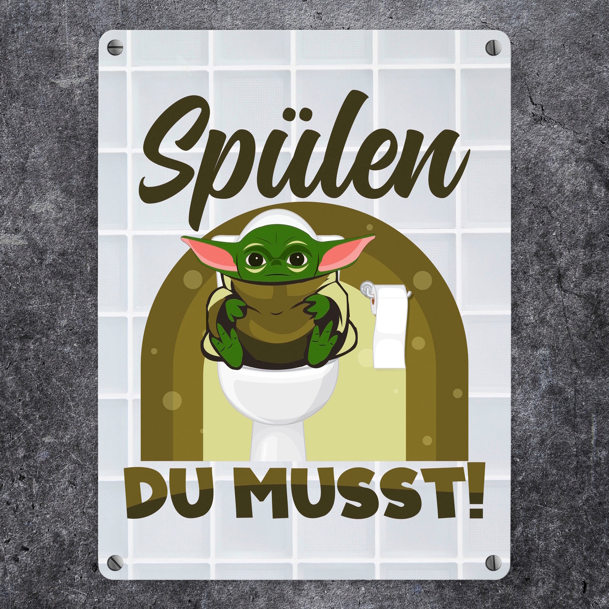 Spülen du musst Metallschild in 15x20 cm für dein Badezimmer