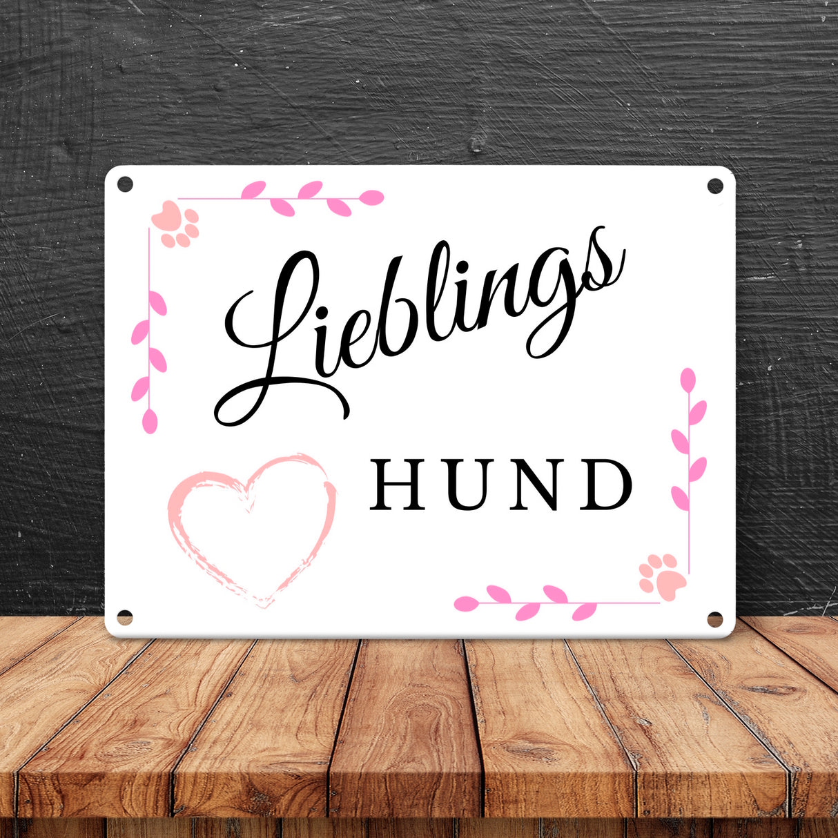 Lieblings Hund Metallschild in 15x20 cm für die Hundehütte