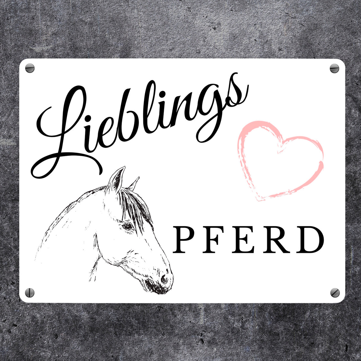 Lieblings Pferd Metallschild in 15x20 cm für den Stall