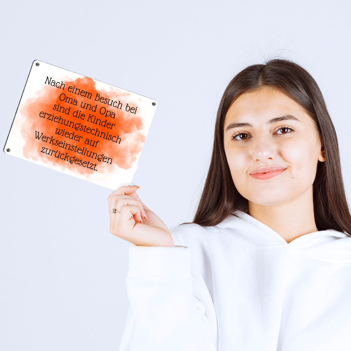 Lustiges Metallschild in 15x20 cm für Großeltern mit Spruch