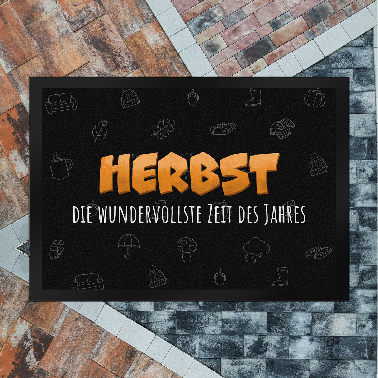 Herbst Fußmatte in 35x50 cm mit Spruch - Die wundervollste Zeit des Jahres