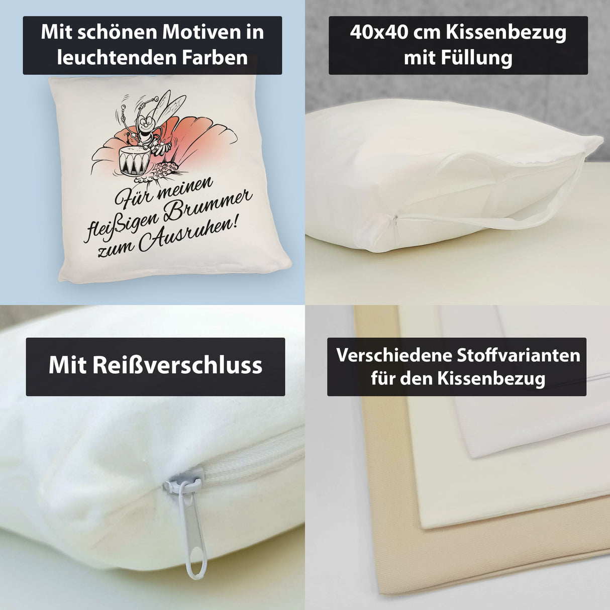 Für meinen fleißigen Brummer Arbeitsbiene Kissen
