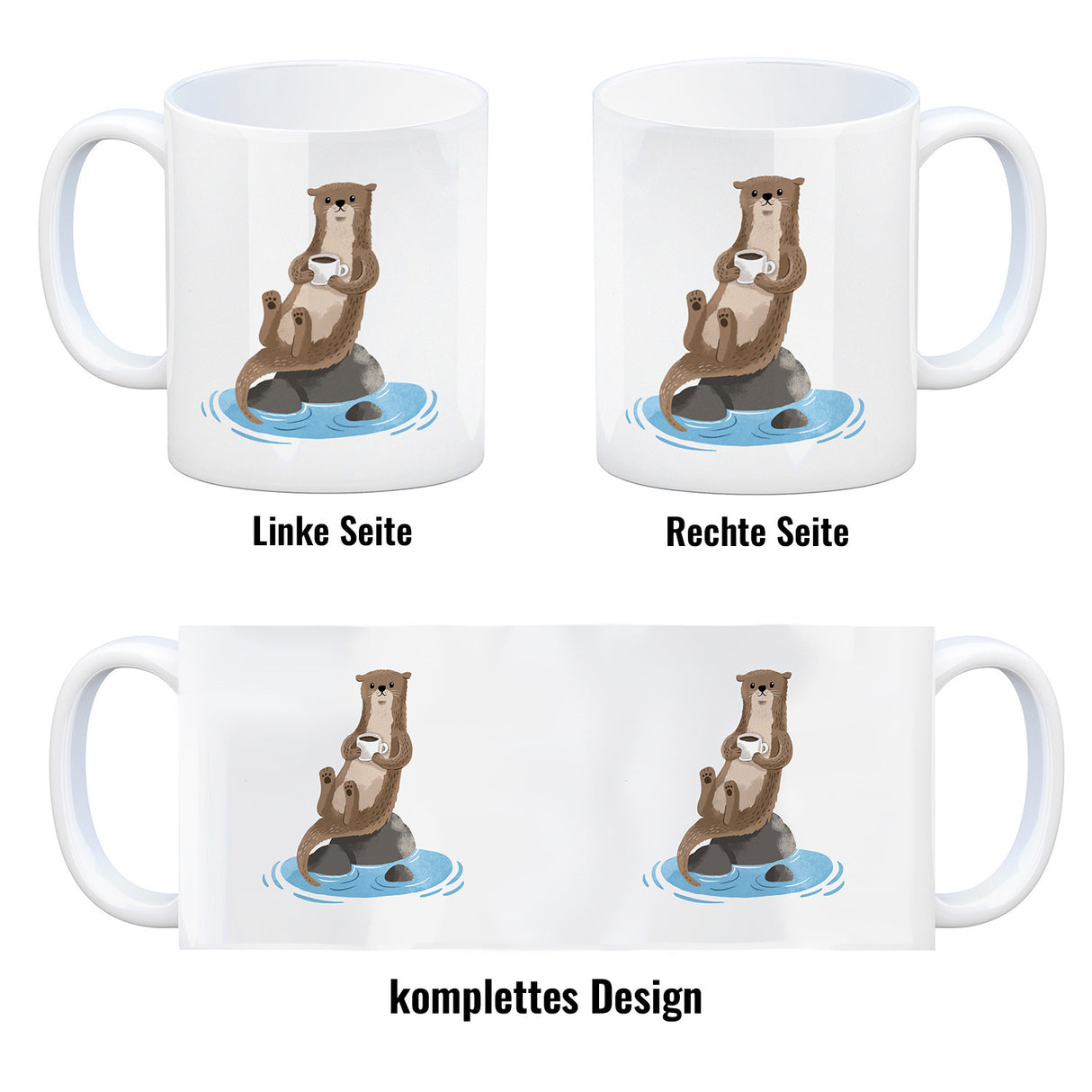 Otter Kaffeebecher mit niedlichem Fischotter