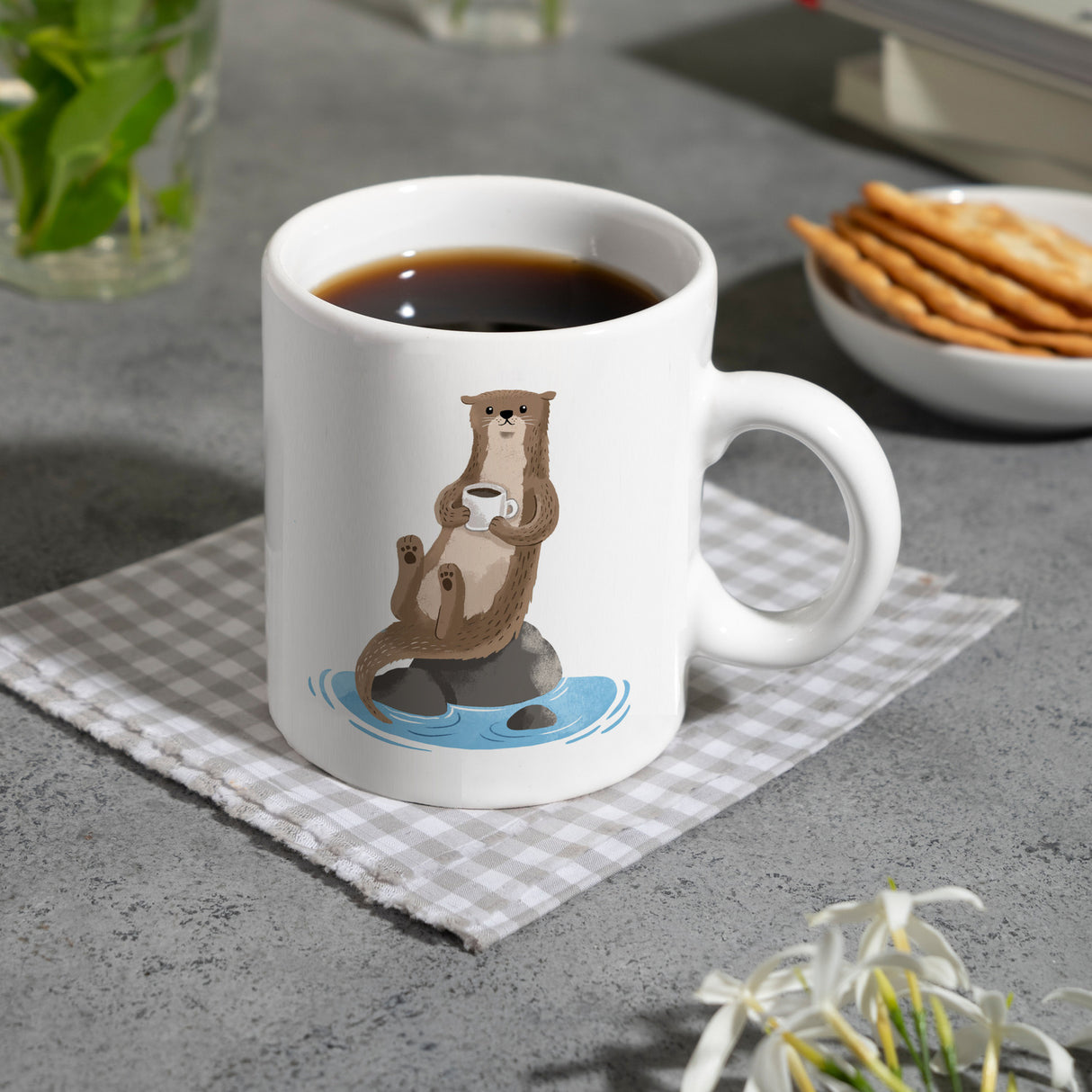 Otter Kaffeebecher mit niedlichem Fischotter