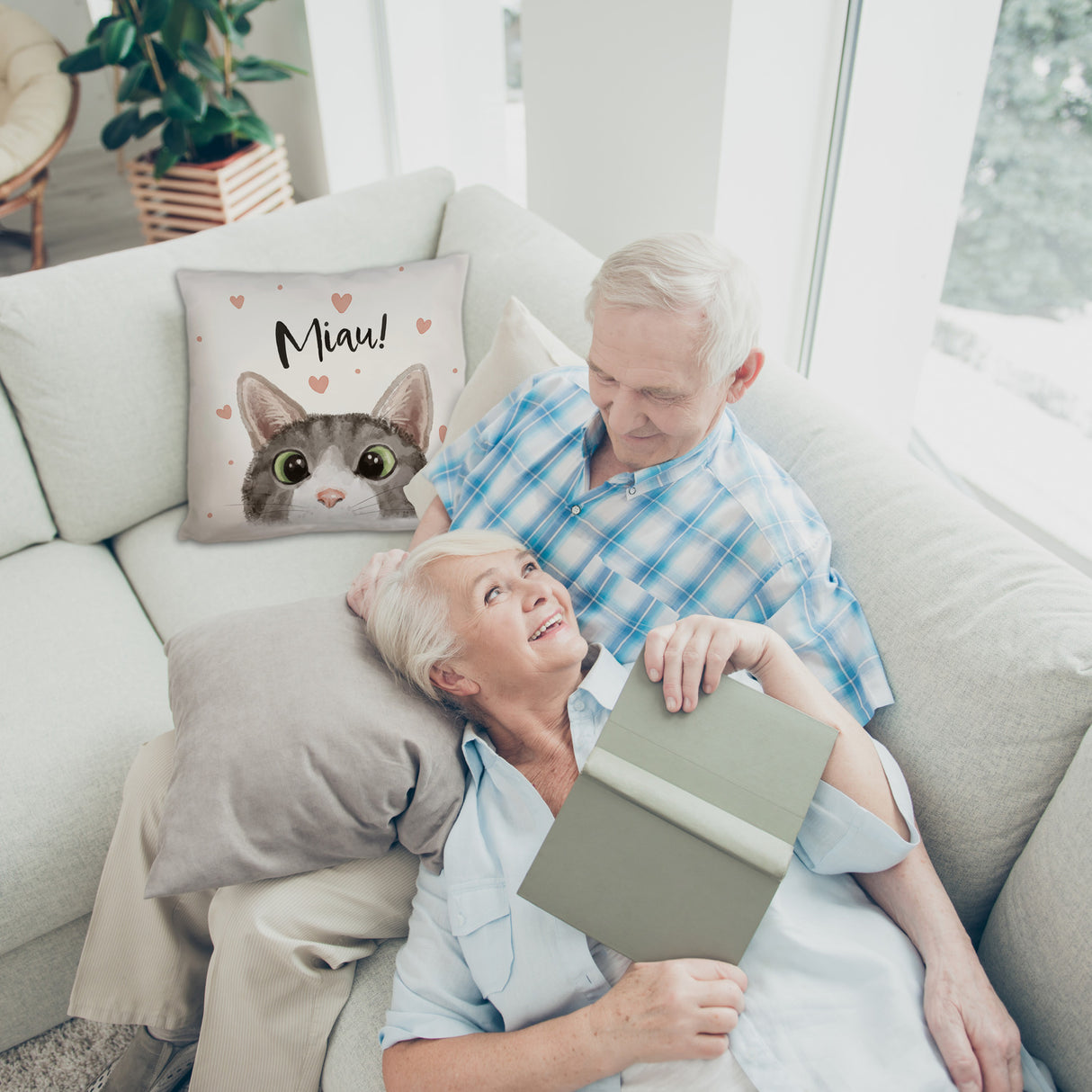 Miau Katze Kissen