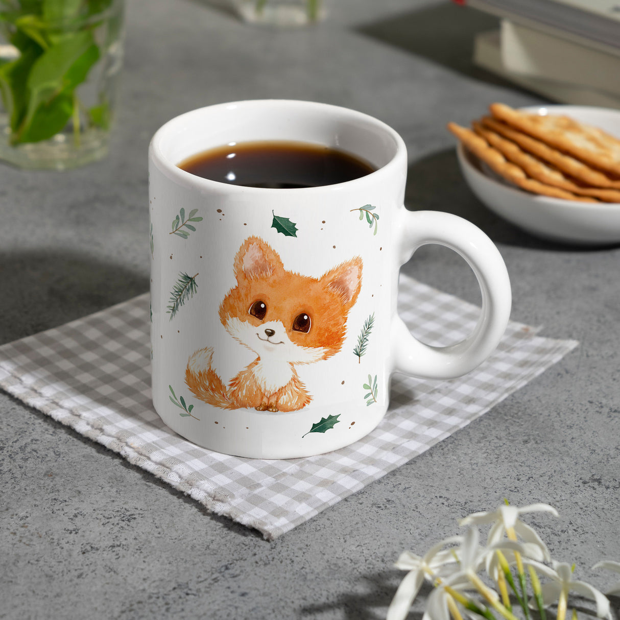 Baby Fuchs im Aquarellstil Kaffeebecher