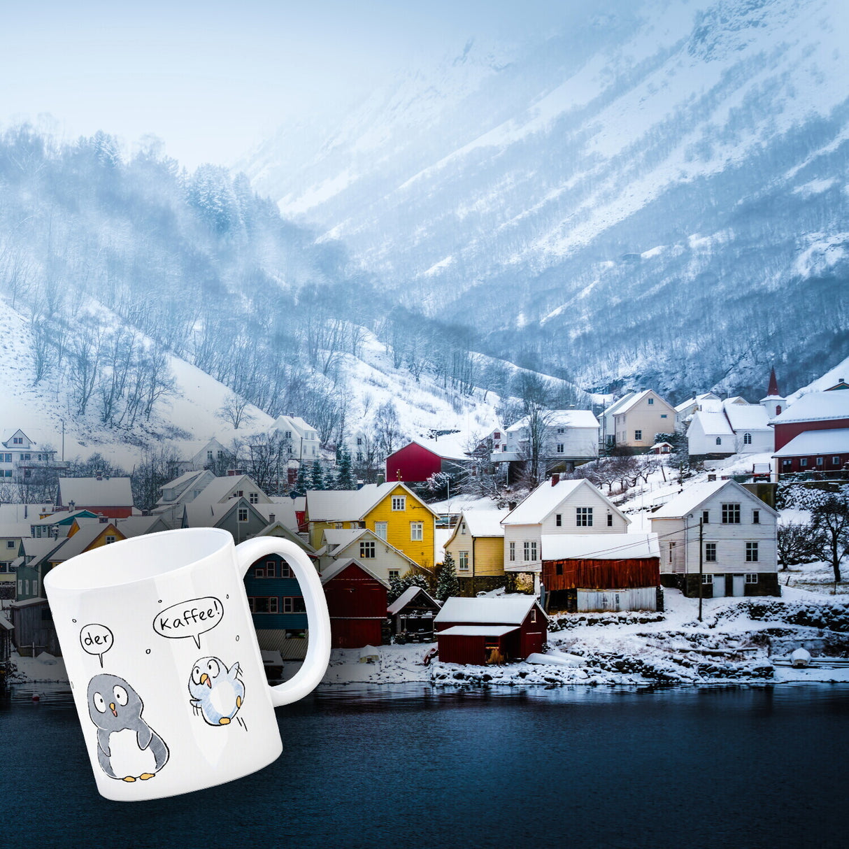 Leise rieselt der Kaffee Kaffeebecher mit Spruch