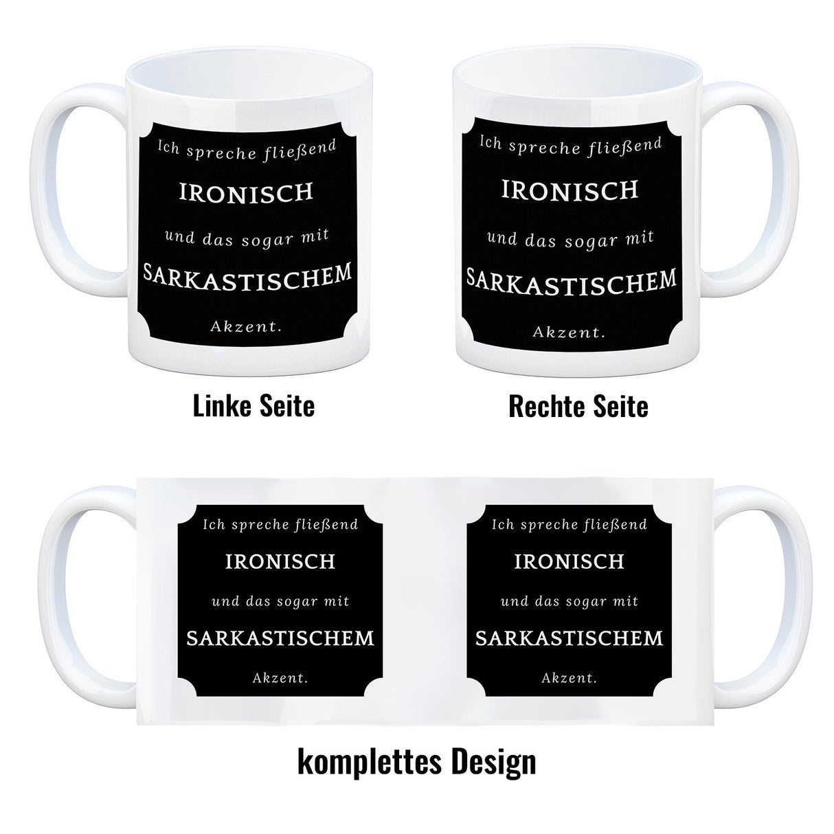 Ich spreche fließend Ironisch Kaffeebecher mit Spruch
