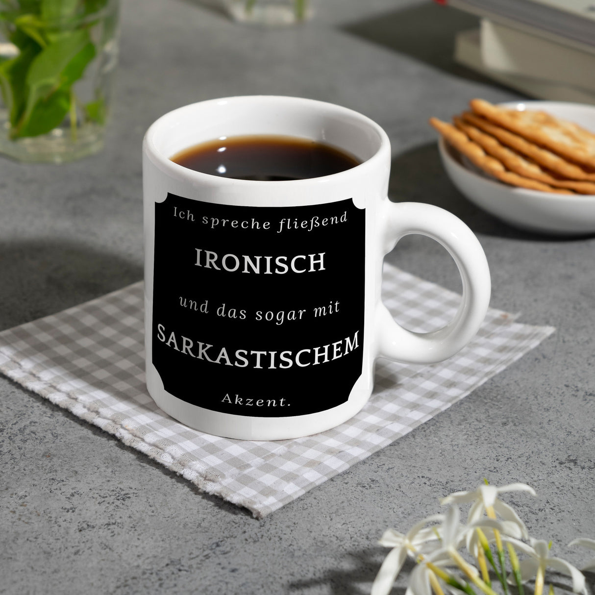 Ich spreche fließend Ironisch Kaffeebecher mit Spruch