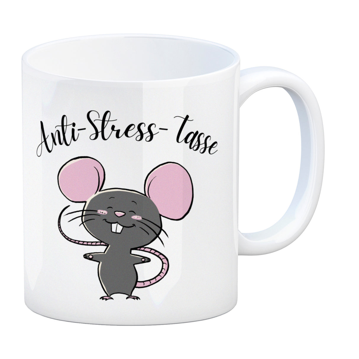 Anti-Stress Maus Kaffeebecher mit Spruch