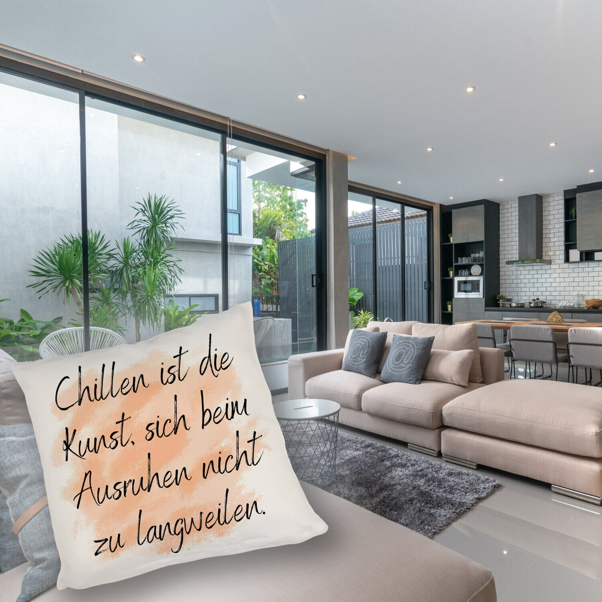 Chillen Kissen mit Spruch