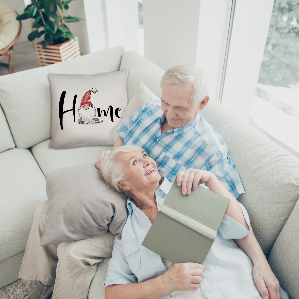 Home Kissen mit bärtigem Wichtel