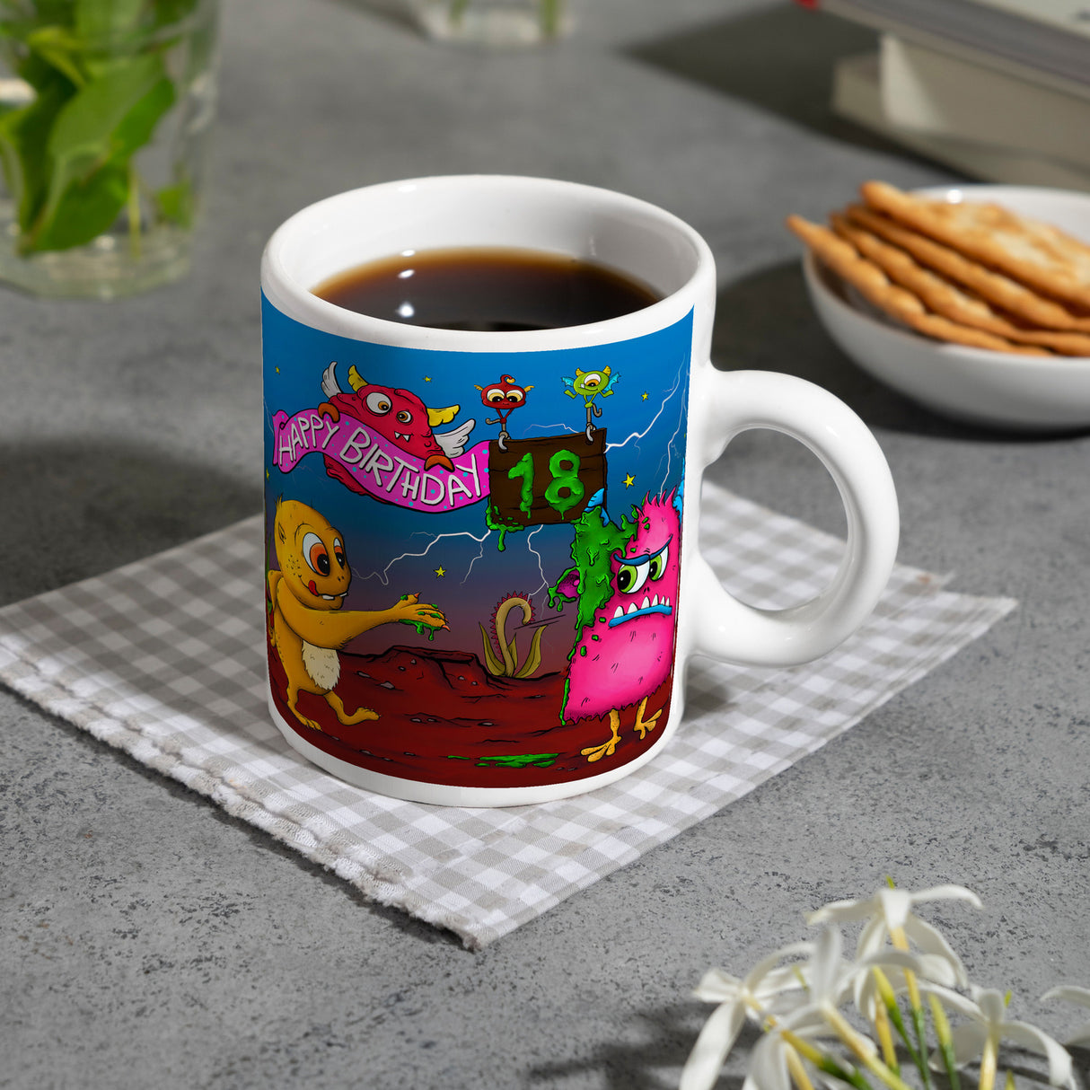 Monster Geburtstagsparty zum 18. Geburtstag Kaffeebecher