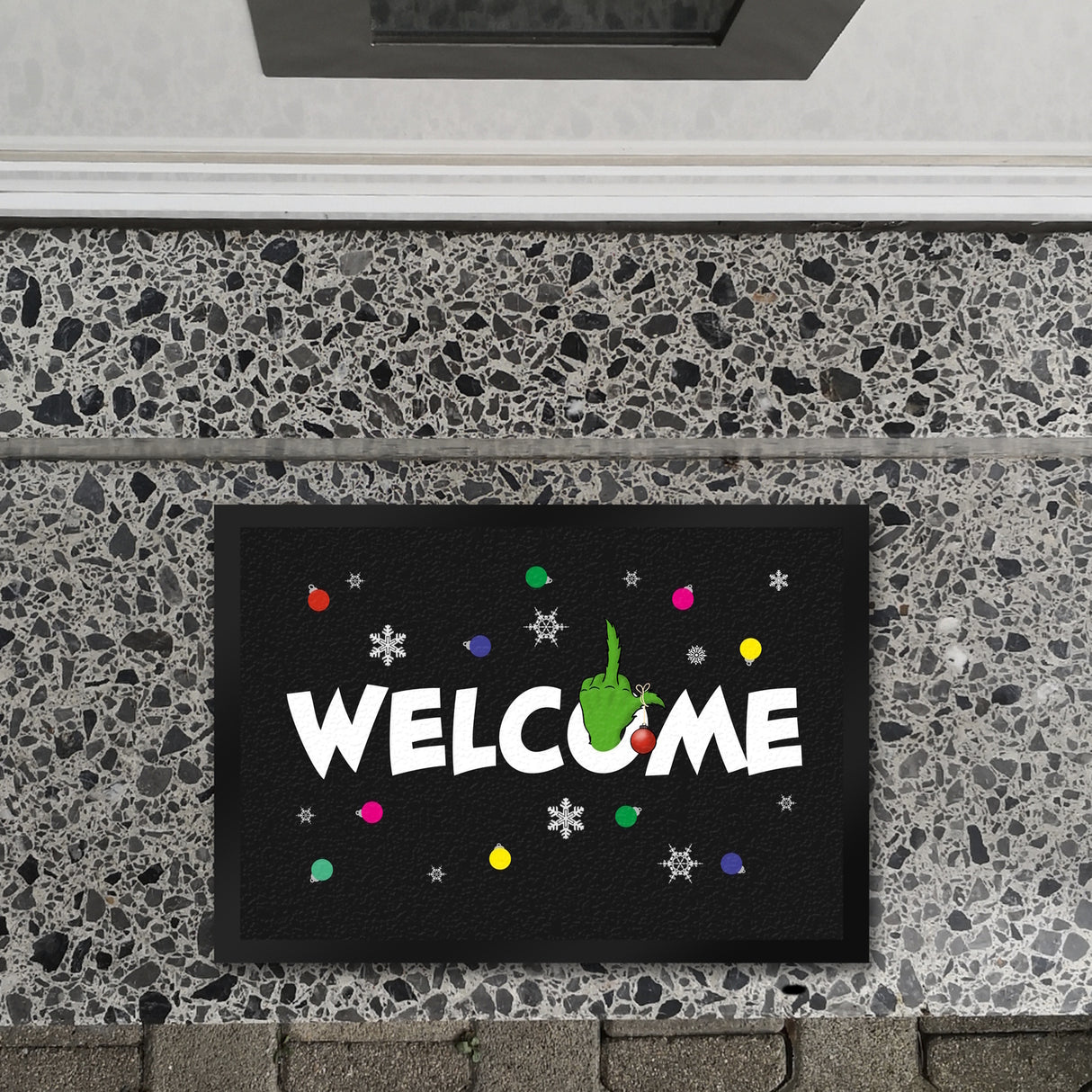 Welcome Fußmatte in 35x50 cm mit Spruch im Winterlook