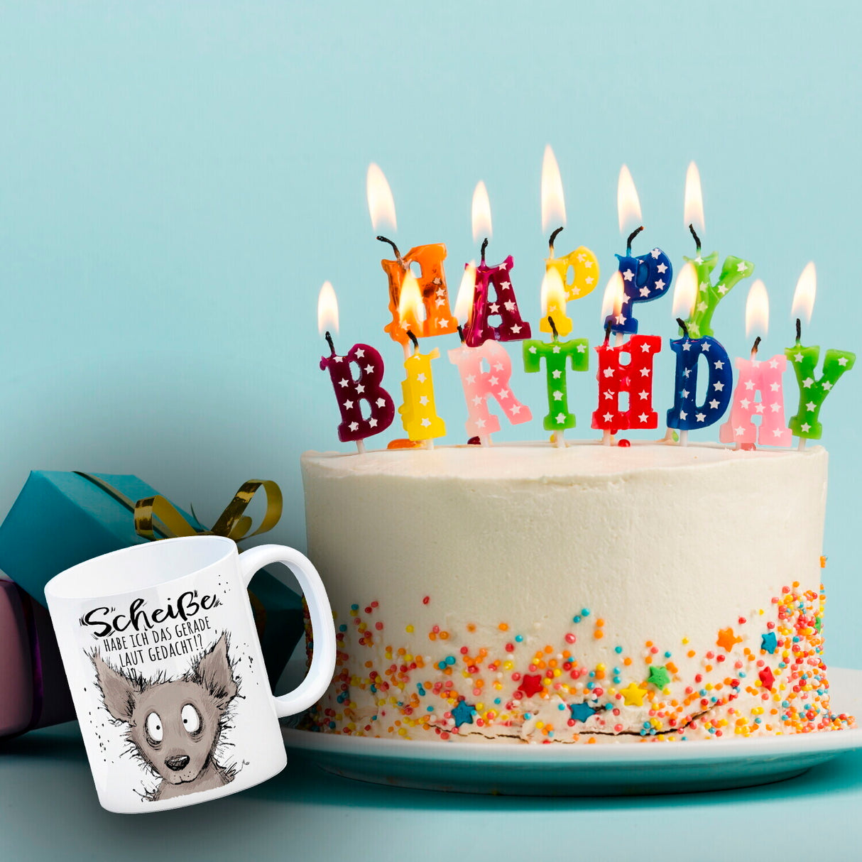 Wolf Kaffeebecher mit Spruch wirklich laut gedacht?