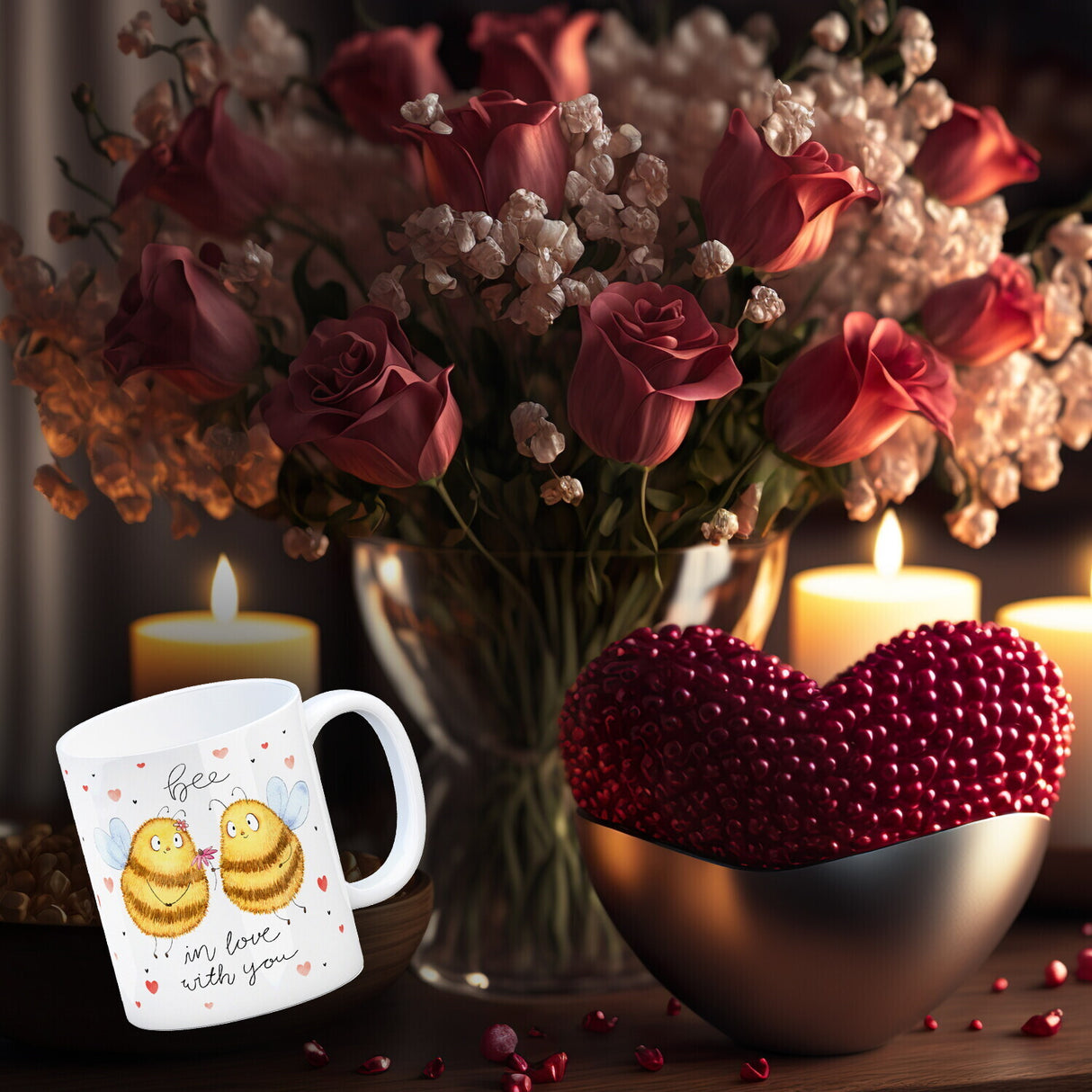 Pummel Biene Kaffeebecher mit Spruch Bee in love with you