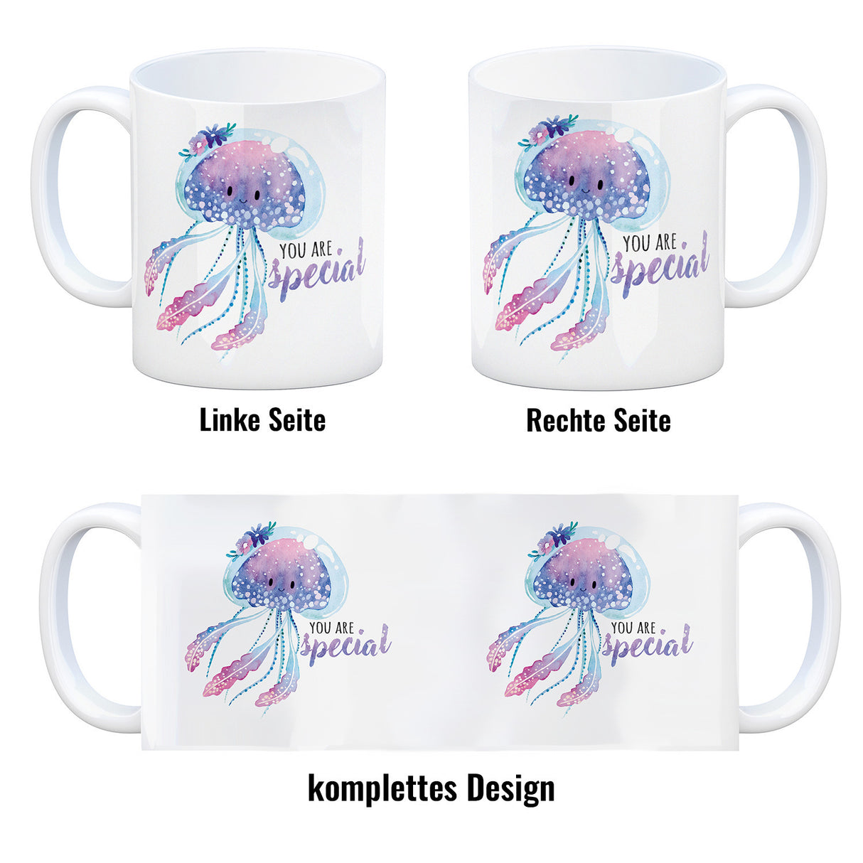 Qualle Kaffeebecher mit Spruch You are special