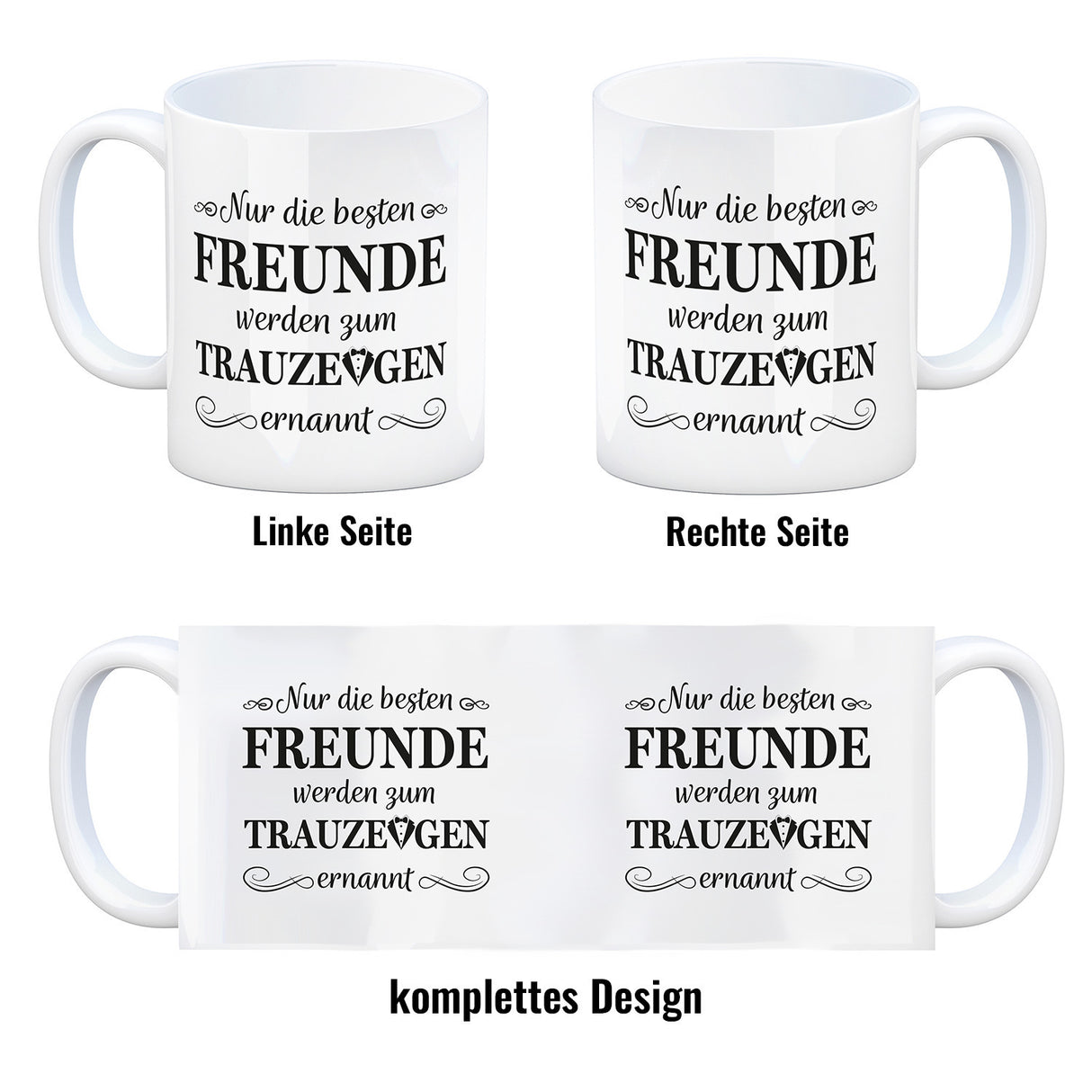 Nur die besten Freunde werden Trauzeuge Kaffeebecher