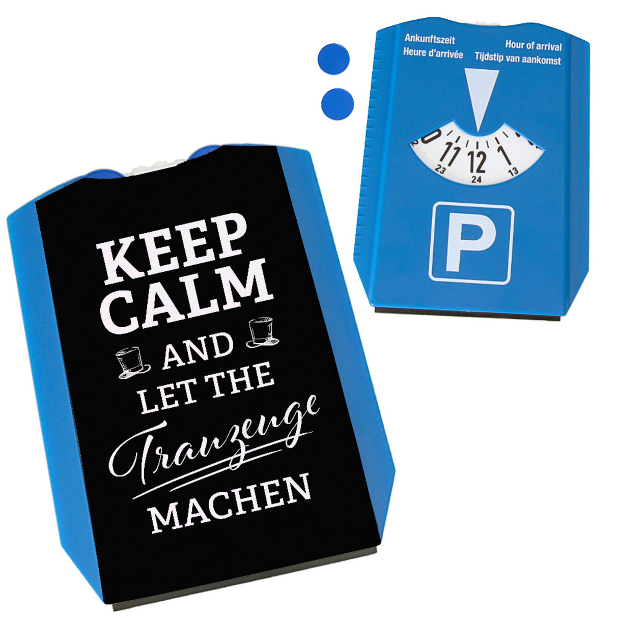 Trauzeuge Parkscheibe mit Spruch Keep calm and let the Trauzeuge machen