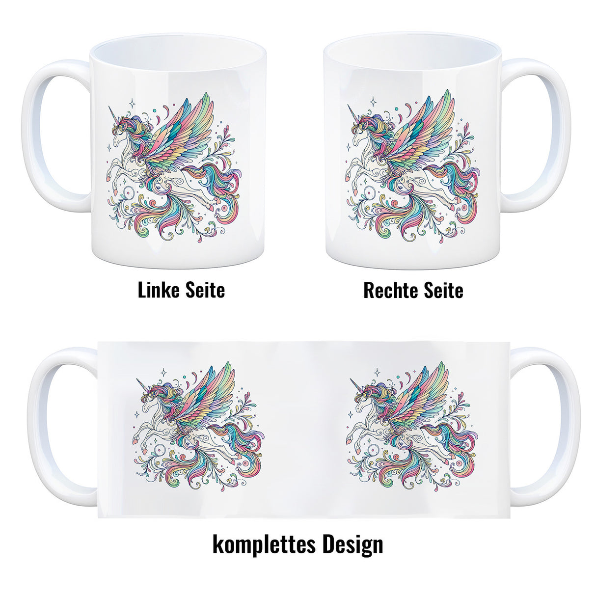 Einhorn in pastellfarben Kaffeebecher