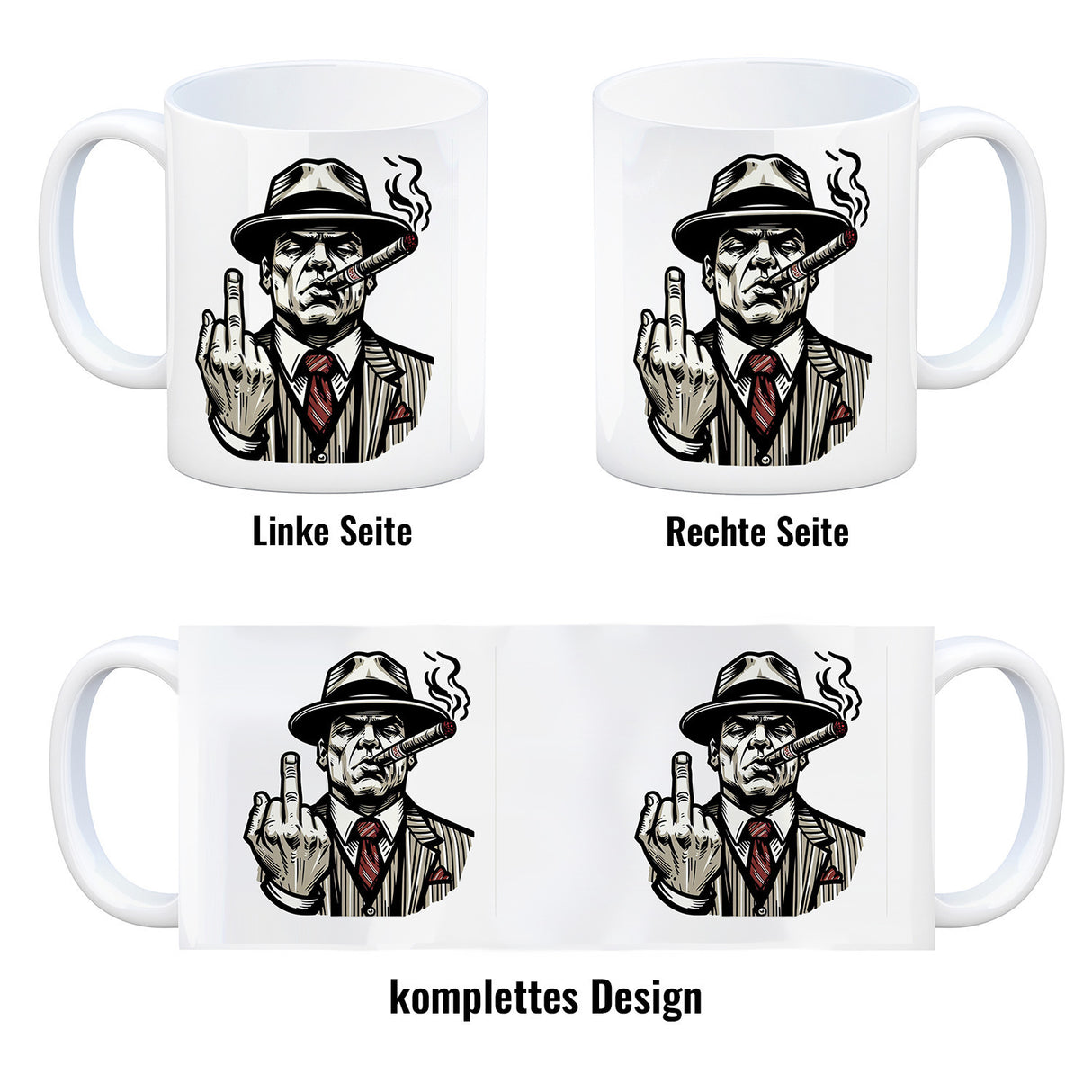 Mittelfinger Mafiaboss Kaffeebecher
