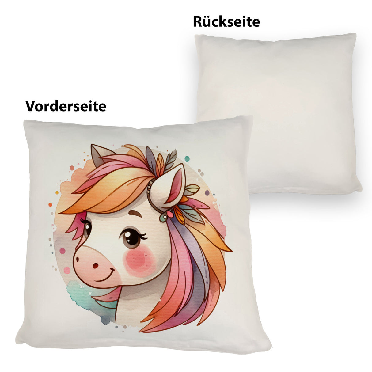 Pferde Mädchen Kissen