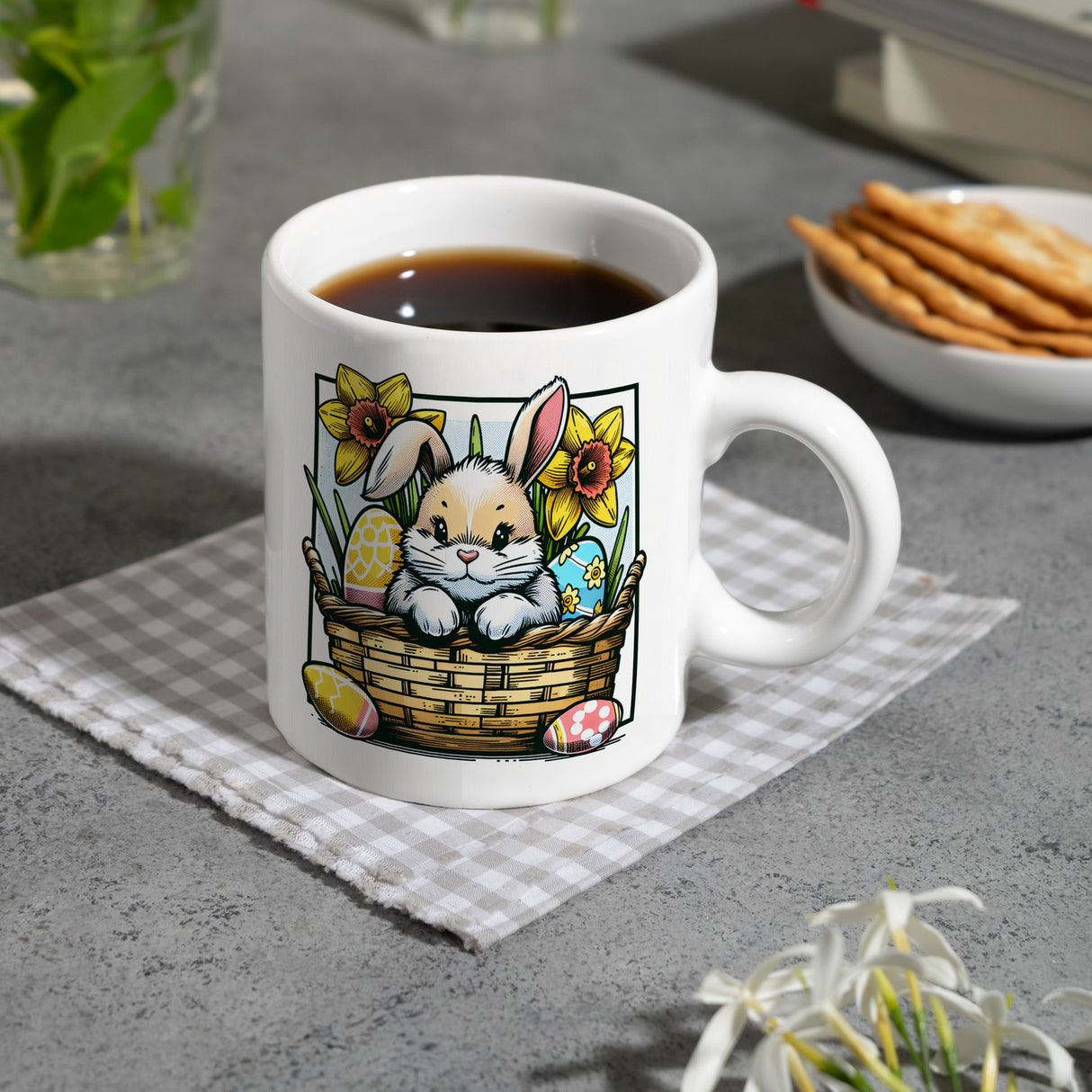 Osterhase im Osternest Kaffeebecher