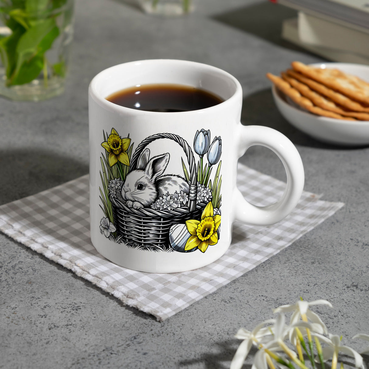 Osterhase im Osternest Kaffeebecher