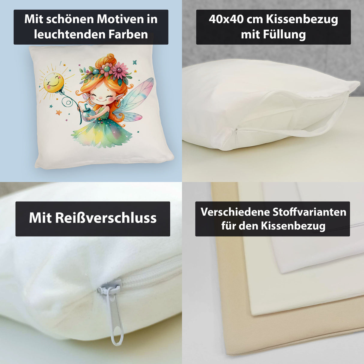 Magische bunte Fee Kissen